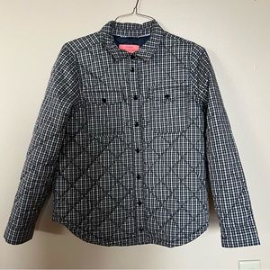 JCrew quilted puffer shirt-jacket with PrimaLoft in plaid